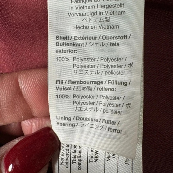 J Crew Mercantile Quilted Puffer‎ Burgundy Wine Maroon Vest Size XS - Picture 3 of 5